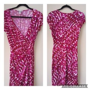 Laundry by Design Fushia Faux Wrap Dress
